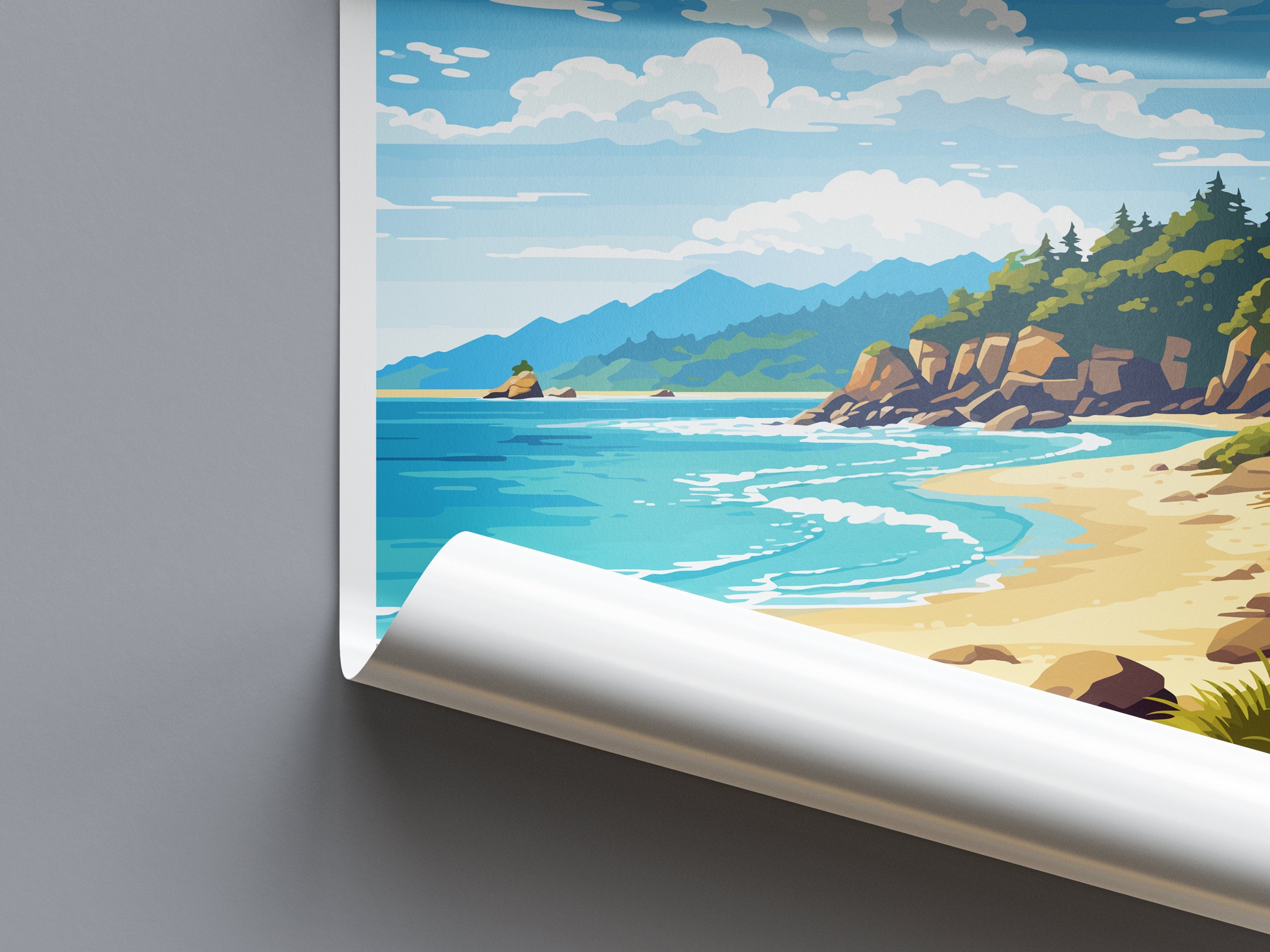 Abel Tasman National Park Travel Print Wall Art Abel Tasman Wall Hanging Home Décor Abel Tasman Gift Art Lovers New Zealand Art Lover Gift