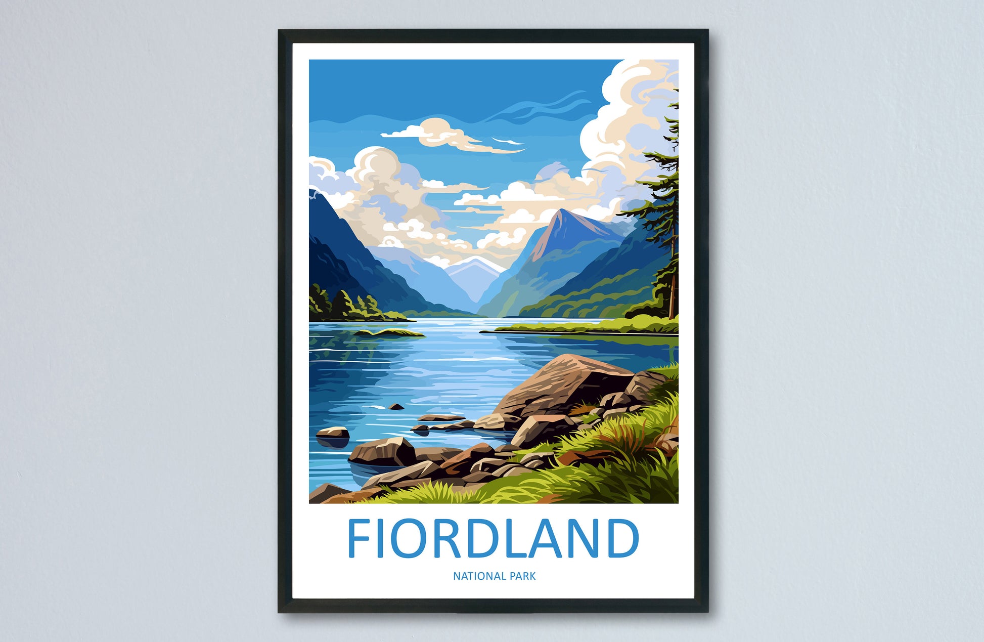 Fiordland National Park Travel Print Wall Art Fiordland Wall Hanging Home Décor Fiordland Gift Art Lovers New Zealand Art Lover Gift