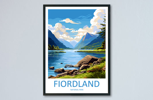 Fiordland National Park Travel Print Wall Art Fiordland Wall Hanging Home Décor Fiordland Gift Art Lovers New Zealand Art Lover Gift