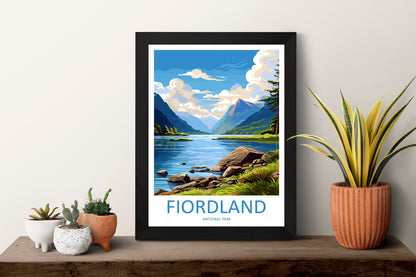 Fiordland National Park Travel Print Wall Art Fiordland Wall Hanging Home Décor Fiordland Gift Art Lovers New Zealand Art Lover Gift