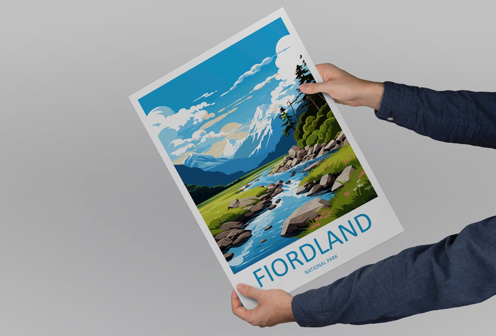 Fiordland National Park Travel Print Wall Art Fiordland Wall Hanging Home Décor Fiordland Gift Art Lovers New Zealand Art Lover Gift