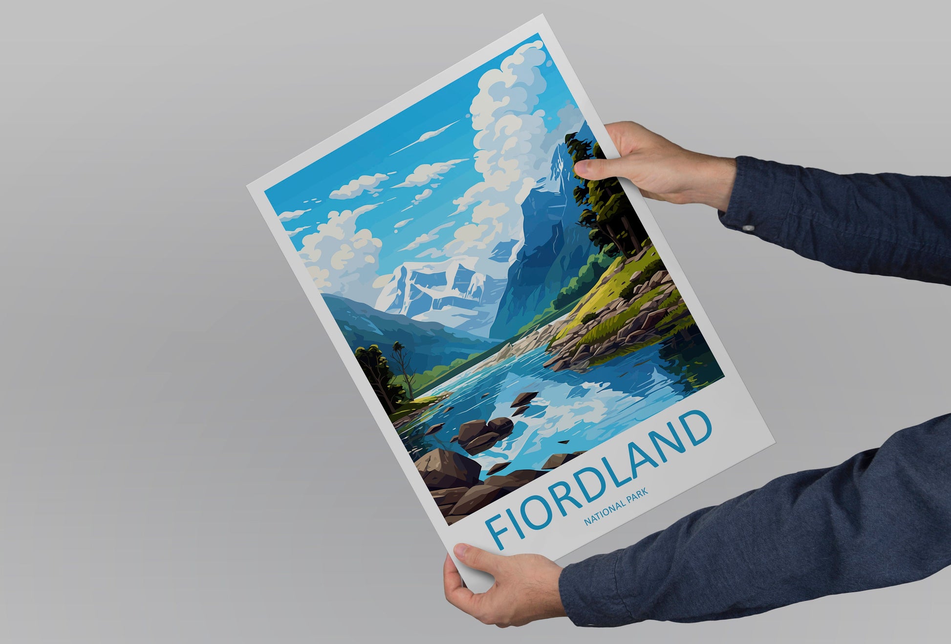 Fiordland National Park Travel Print Wall Art Fiordland Wall Hanging Home Décor Fiordland Gift Art Lovers New Zealand Art Lover Gift