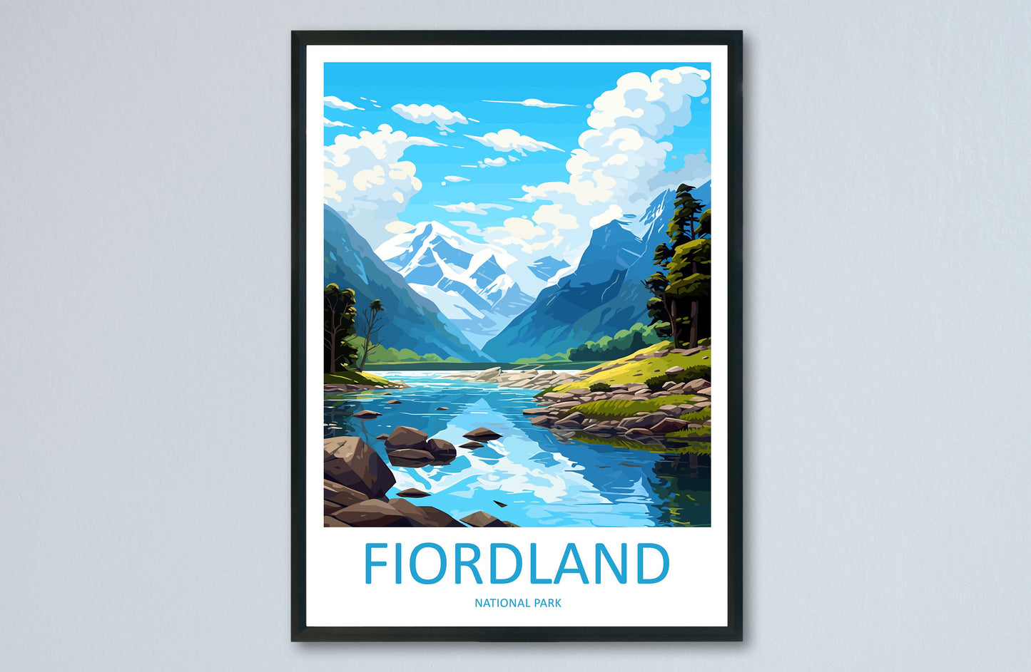 Fiordland National Park Travel Print Wall Art Fiordland Wall Hanging Home Décor Fiordland Gift Art Lovers New Zealand Art Lover Gift
