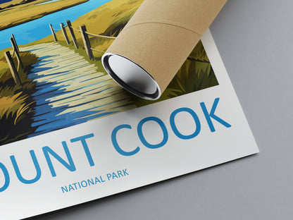 Mount Cook National Park Travel Print Wall Art Mount Cook Wall Hanging Home Décor Mount Cook Gift Art Lovers New Zealand Art Lover Gift