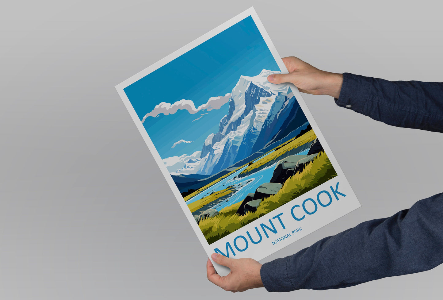 Mount Cook National Park Travel Print Wall Art Mount Cook Wall Hanging Home Décor Mount Cook Gift Art Lovers New Zealand Art Lover Gift