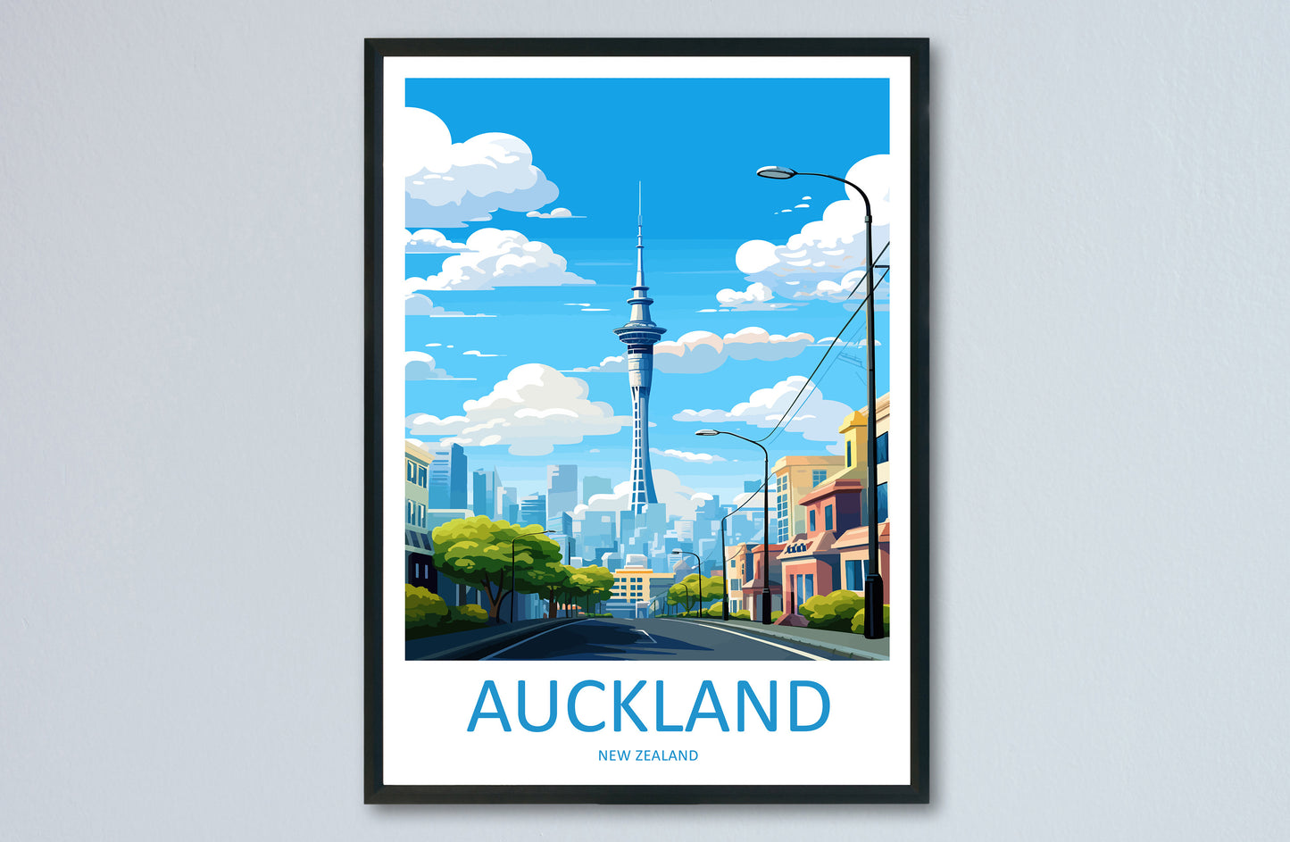 Auckland Travel Print Wall Art Auckland Wall Hanging Home Décor Auckland Gift Art Lovers New Zealand Art Lover Gift Auckland NZ Wall Art