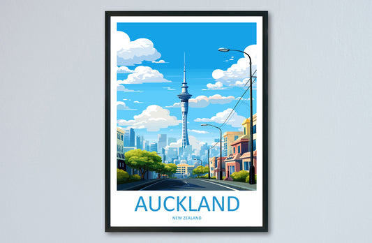 Auckland Travel Print Wall Art Auckland Wall Hanging Home Décor Auckland Gift Art Lovers New Zealand Art Lover Gift Auckland NZ Wall Art