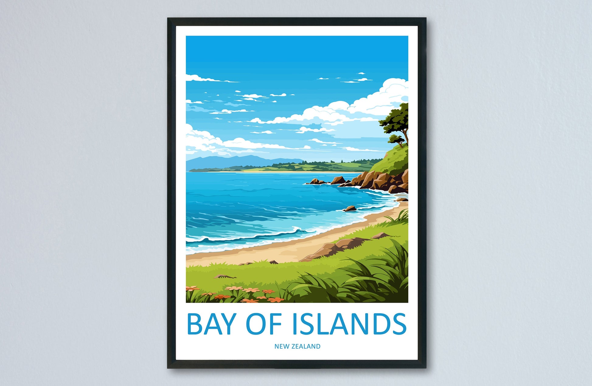 Bay Of Islands Travel Print Wall Art Bay Of Islands Wall Hanging Home Décor Bay Of Islands Gift Art Lovers New Zealand Art Lover Gift
