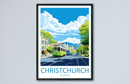 Christchurch Travel Print Wall Art Christchurch Wall Hanging Home Décor Christchurch Gift Art Lovers New Zealand Art Lover Gift