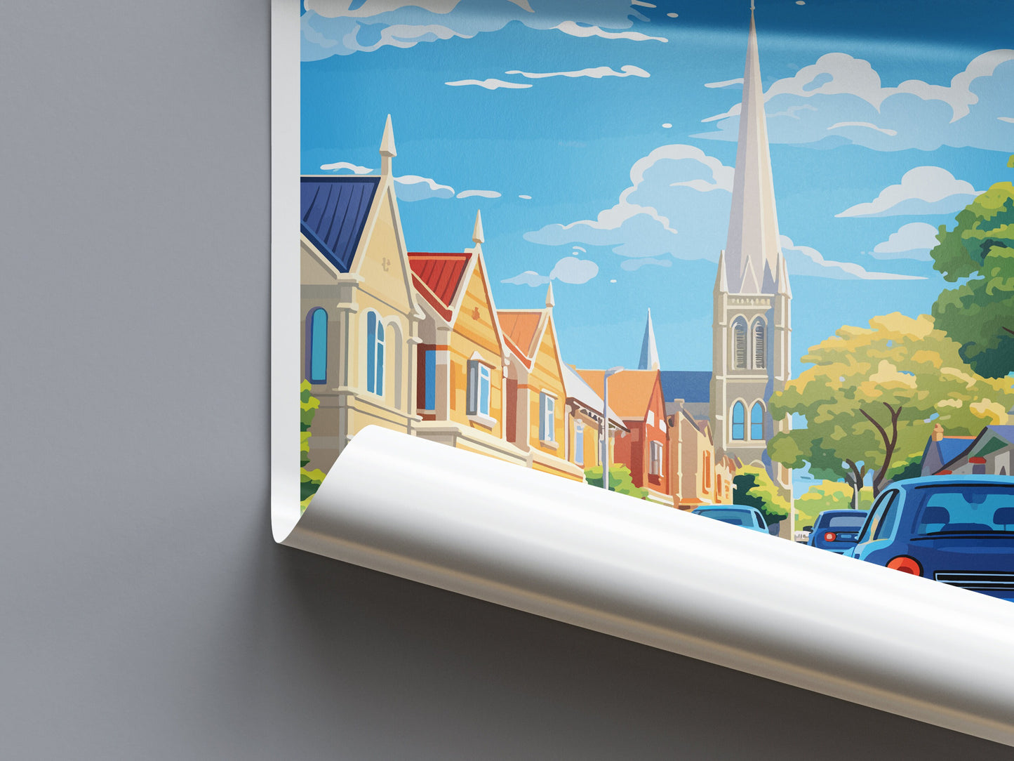 Christchurch Travel Print Wall Art Christchurch Wall Hanging Home Décor Christchurch Gift Art Lovers New Zealand Art Lover Gift