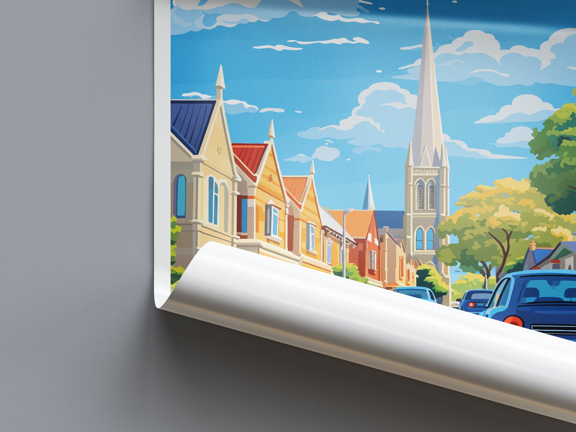 Christchurch Travel Print Wall Art Christchurch Wall Hanging Home Décor Christchurch Gift Art Lovers New Zealand Art Lover Gift