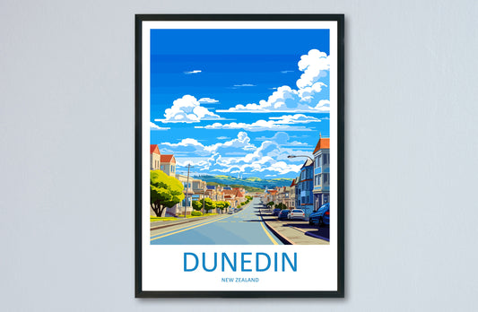 Dunedin Travel Print Wall Art Dunedin Wall Hanging Home Décor Dunedin Gift Art Lovers New Zealand Art Lover Gift Dunedin NZ Wall Art