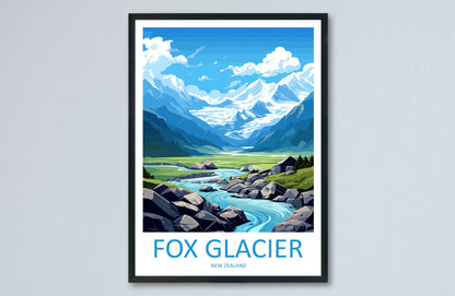 Fox Glacier Travel Print Wall Art Fox Glacier Wall Hanging Home Décor Fox Glacier Gift Art Lovers New Zealand Art Lover Gift Fox Glacier