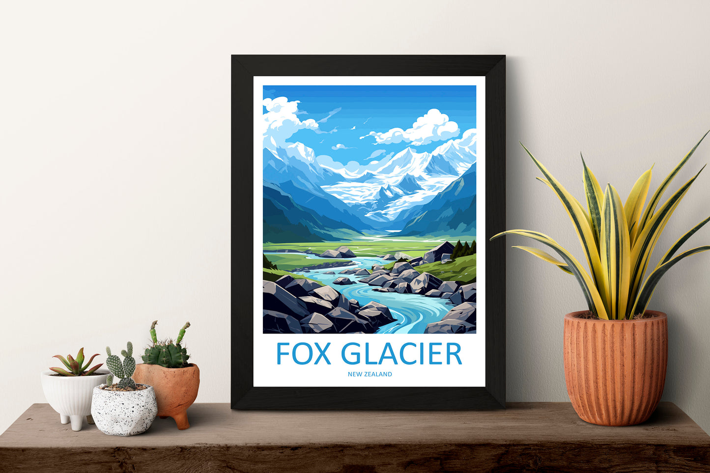 Fox Glacier Travel Print Wall Art Fox Glacier Wall Hanging Home Décor Fox Glacier Gift Art Lovers New Zealand Art Lover Gift Fox Glacier