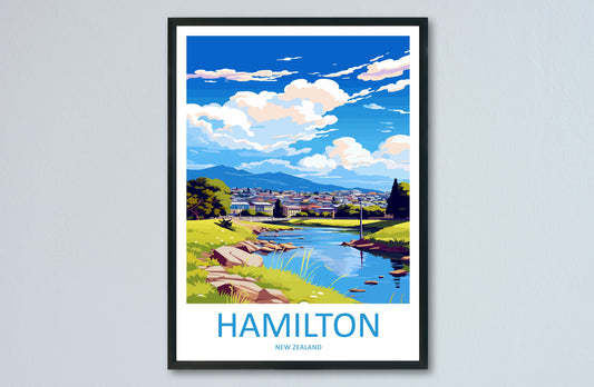 Hamilton Travel Print Wall Art Hamilton Wall Hanging Home Décor Hamilton Gift Art Lovers New Zealand Art Lover Gift Hamilton NZ Art