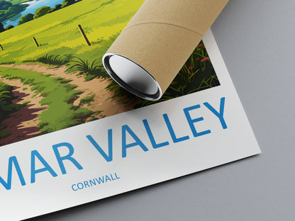 Tamar Valley Travel Print Wall Art Tamar Valley Wall Hanging Home Décor Tamar Valley Gift Art Lovers Cornwall Art Lover Gift
