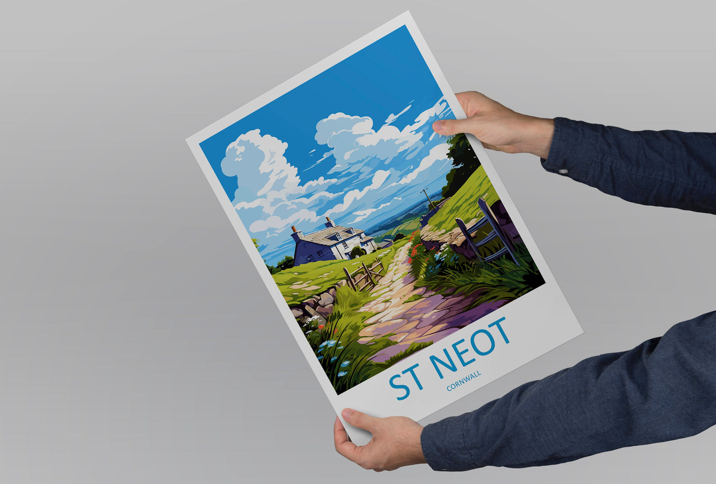 St Neot Travel Print Wall Art St Neot Wall Hanging Home Décor St Neot Gift Art Lovers Cornwall Art Lover Gift