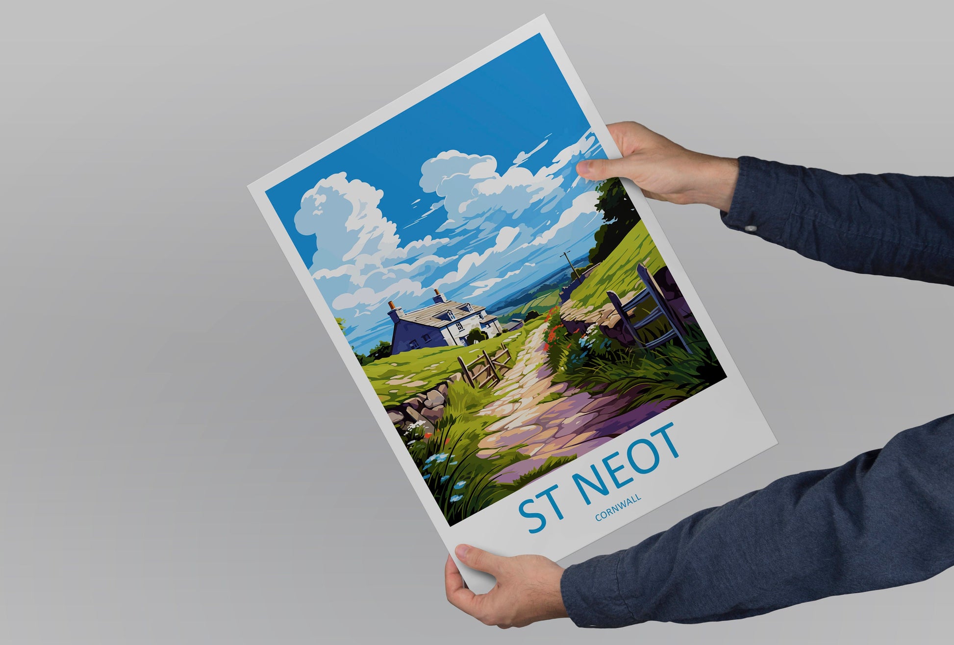 St Neot Travel Print Wall Art St Neot Wall Hanging Home Décor St Neot Gift Art Lovers Cornwall Art Lover Gift