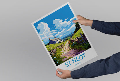 St Neot Travel Print Wall Art St Neot Wall Hanging Home Décor St Neot Gift Art Lovers Cornwall Art Lover Gift