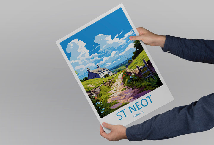 St Neot Travel Print Wall Art St Neot Wall Hanging Home Décor St Neot Gift Art Lovers Cornwall Art Lover Gift
