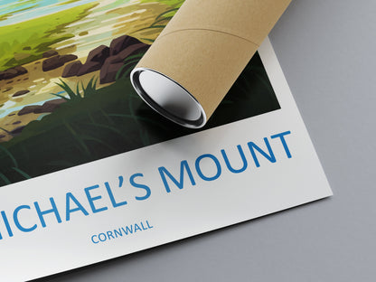 St Michaels Mount Travel Print Wall Art St Michaels Mount Wall Hanging Home Décor St Michaels Mount Gift Art Lovers Cornwall Art Lover Gift