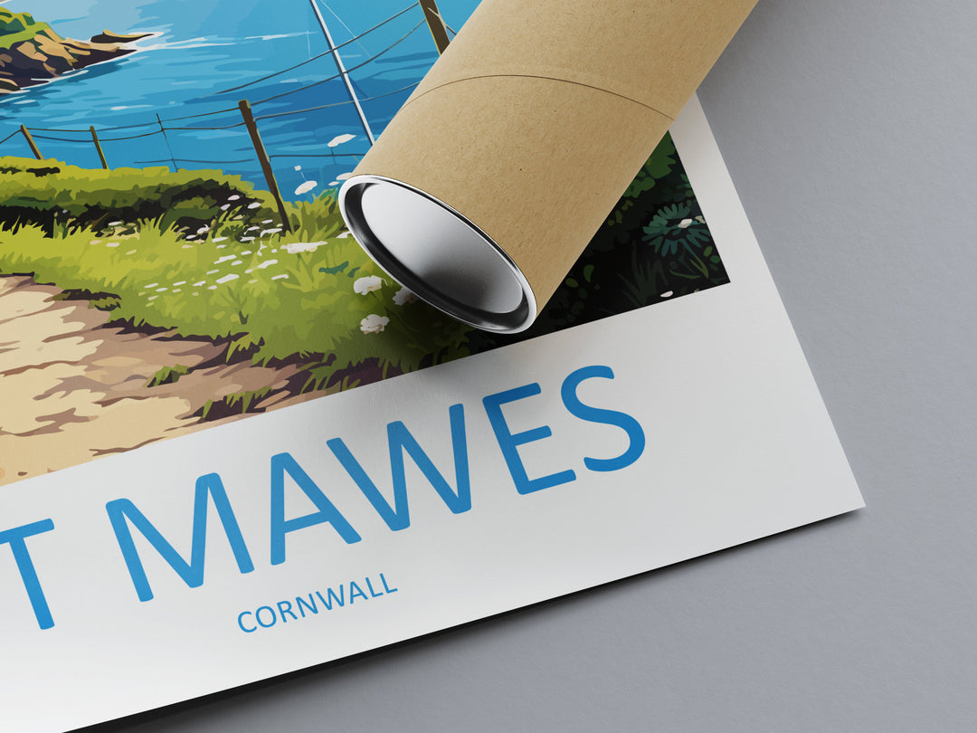 St Mawes Travel Print Wall Art St Michaels Mount Wall Hanging Home Décor St Michaels Mount Gift Art Lovers Cornwall Art Lover Gift