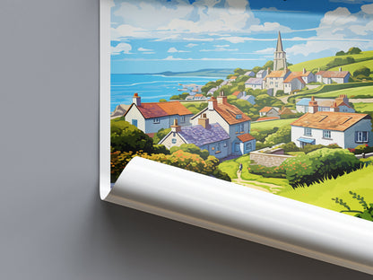 St keverne Travel Print Wall Art St keverne Wall Hanging Home Décor St keverne Gift Art Lovers Cornwall Art Lover Gift