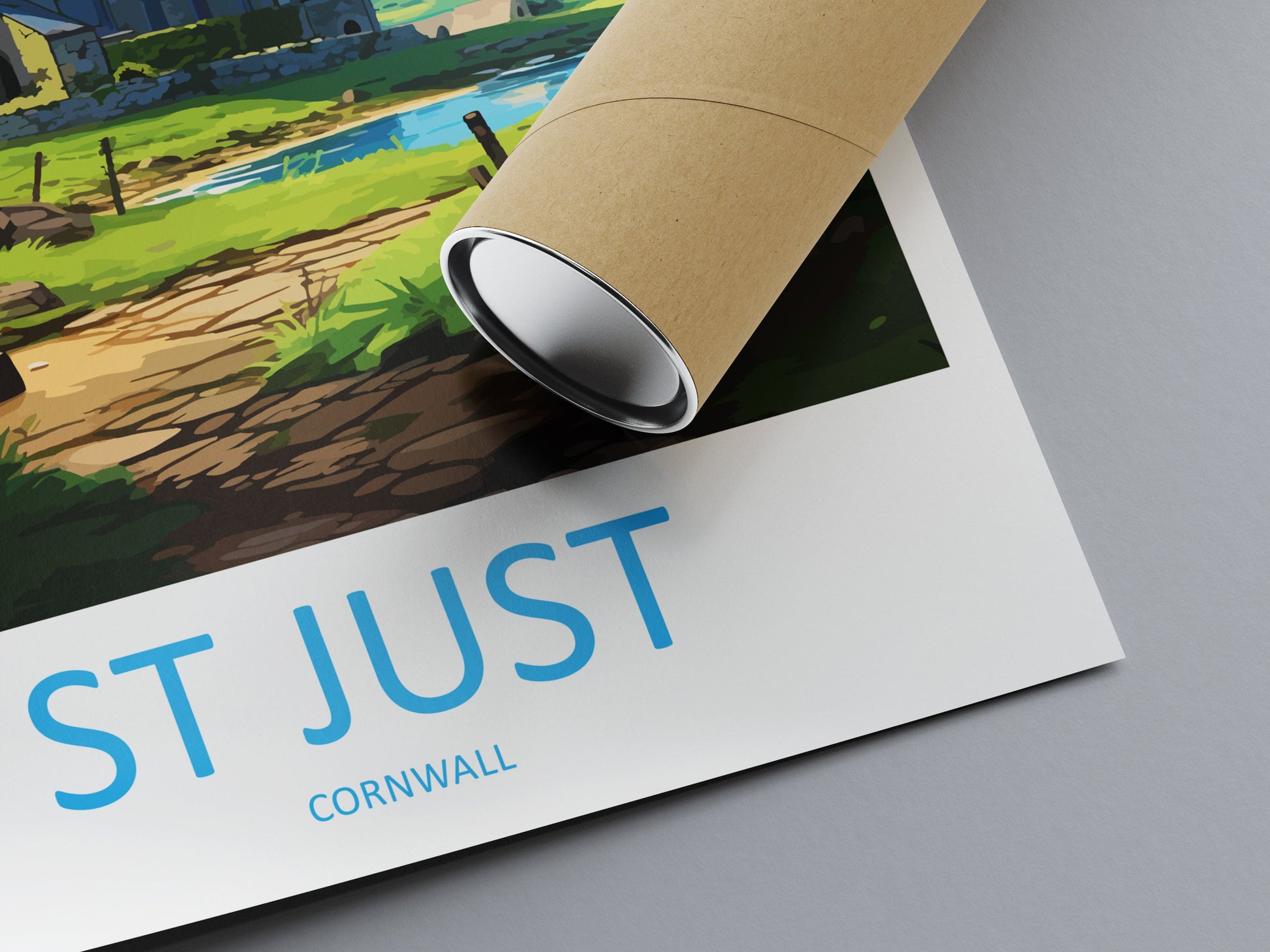 St Just Travel Print Wall Art St Just Wall Hanging Home Décor St Just Gift Art Lovers Cornwall Art Lover Gift