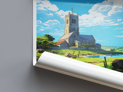 St Just Travel Print Wall Art St Just Wall Hanging Home Décor St Just Gift Art Lovers Cornwall Art Lover Gift