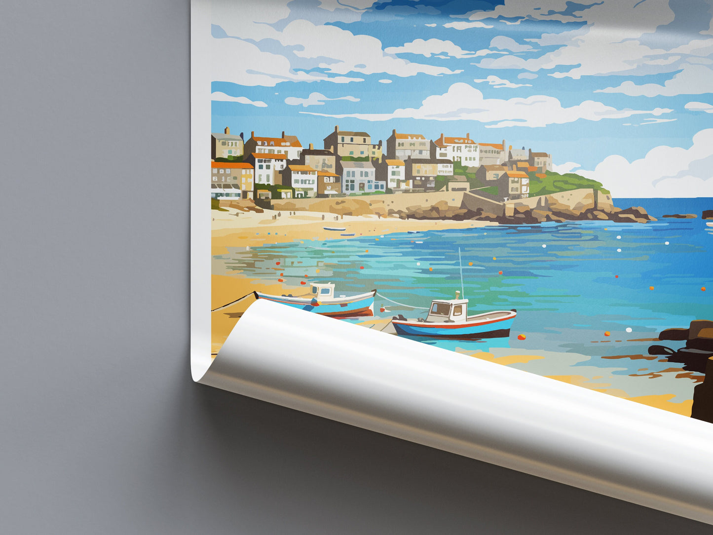 St Ives Travel Print Wall Art St Ives Wall Hanging Home Décor St Ives Gift Art Lovers Cornwall Art Lover Gift