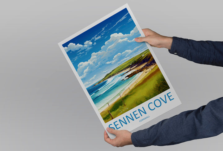 Sennen Cove Travel Print Wall Art Sennen Cove Wall Hanging Home Décor Sennen Cove Gift Art Lovers Cornwall Art Lover Gift