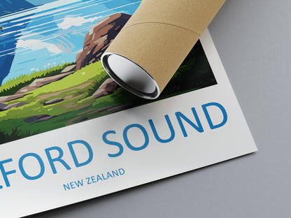 Milford Sound Travel Print Wall Art Milford Sound Wall Hanging Home Décor Milford Sound Gift Art Lovers New Zealand Art Lover Gift