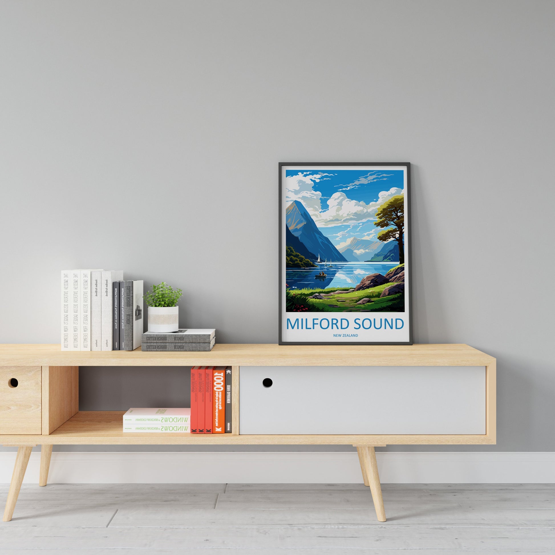 Milford Sound Travel Print Wall Art Milford Sound Wall Hanging Home Décor Milford Sound Gift Art Lovers New Zealand Art Lover Gift