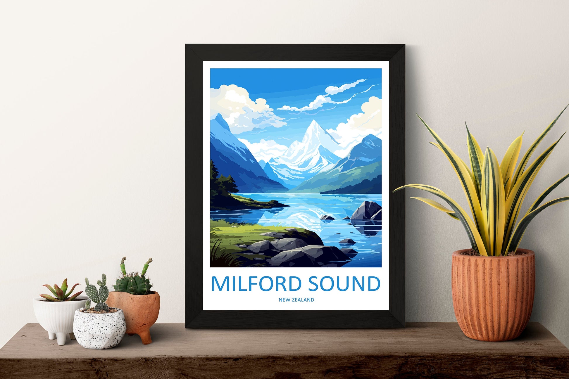 Milford Sound Travel Print Wall Art Milford Sound Wall Hanging Home Décor Milford Sound Gift Art Lovers New Zealand Art Lover Gift