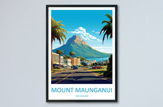 Mount Maunganui Travel Print Wall Art Mount Maunganui Wall Hanging Home Décor Mount Maunganui Gift Art Lovers New Zealand Art Lover Gift