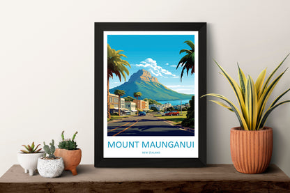 Mount Maunganui Travel Print Wall Art Mount Maunganui Wall Hanging Home Décor Mount Maunganui Gift Art Lovers New Zealand Art Lover Gift