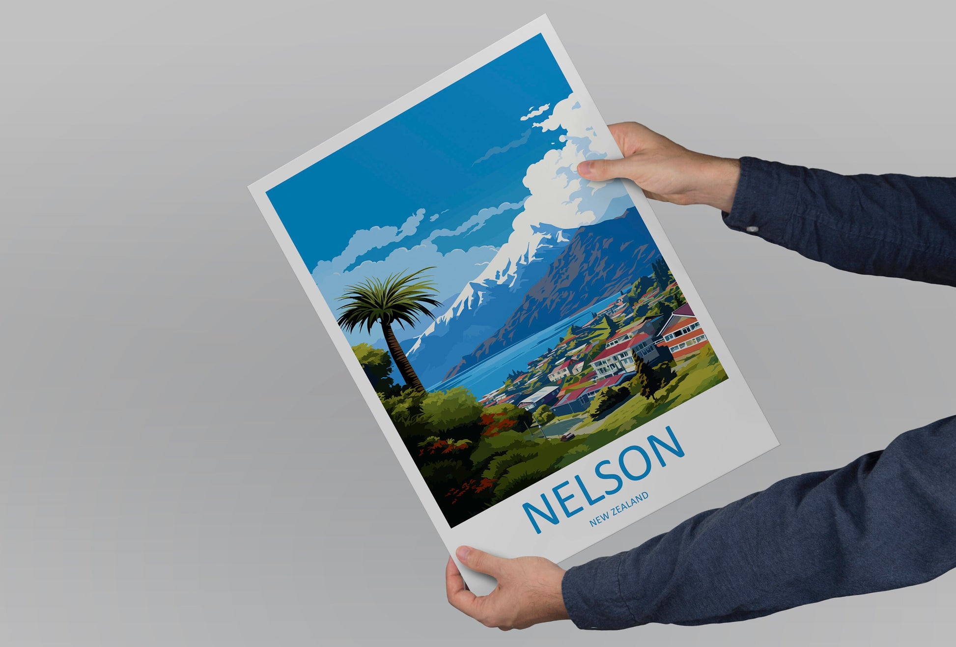 Nelson Travel Print Wall Art Nelson Wall Hanging Home Décor Nelson Gift Art Lovers New Zealand Art Lover Gift Nelson New Zealand Poster