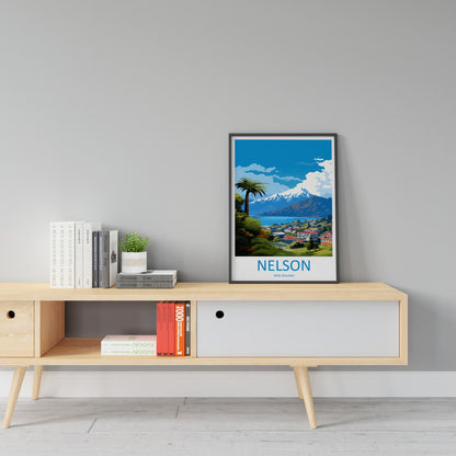 Nelson Travel Print Wall Art Nelson Wall Hanging Home Décor Nelson Gift Art Lovers New Zealand Art Lover Gift Nelson New Zealand Poster