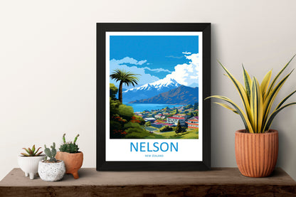 Nelson Travel Print Wall Art Nelson Wall Hanging Home Décor Nelson Gift Art Lovers New Zealand Art Lover Gift Nelson New Zealand Poster