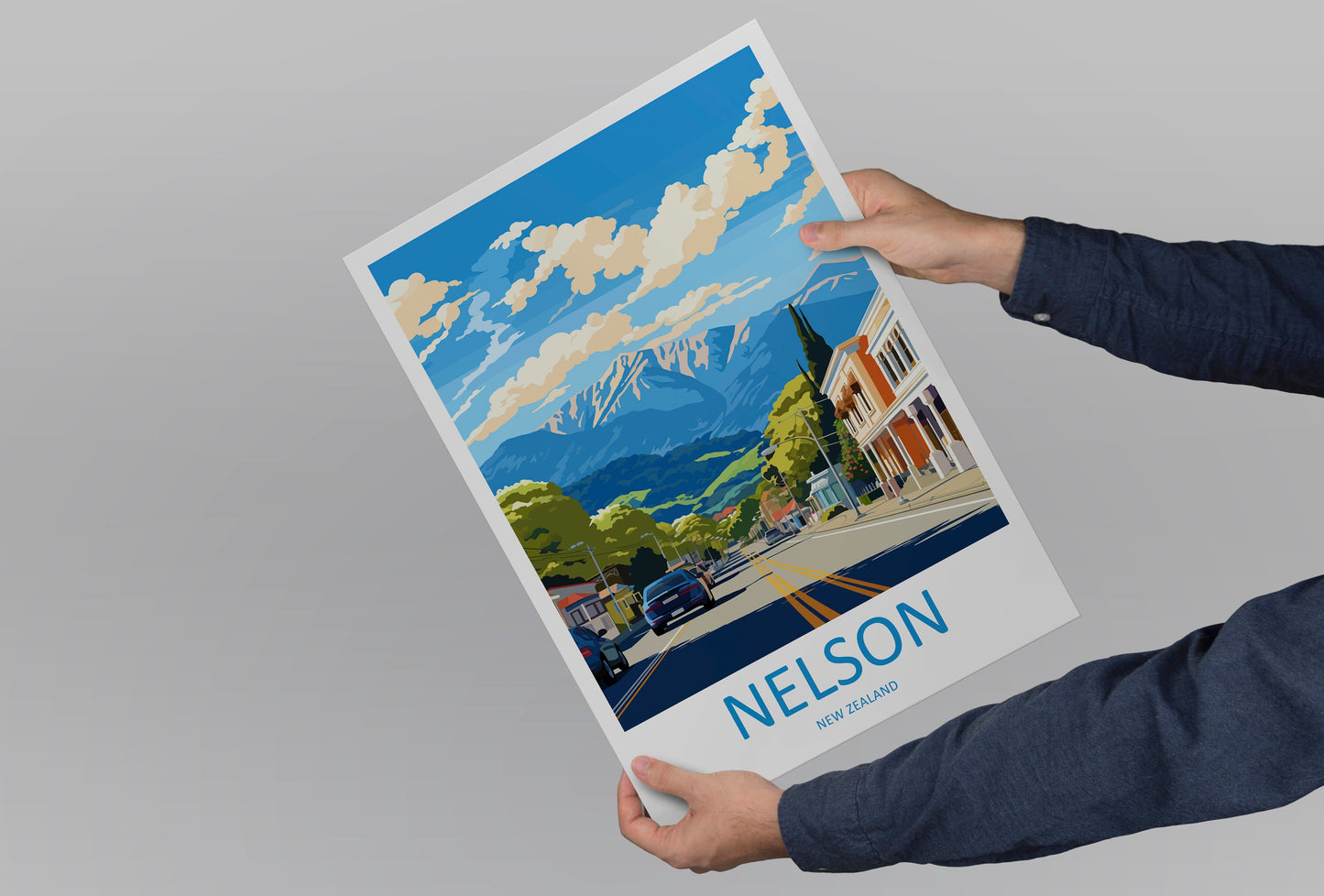 Nelson Travel Print Wall Art Nelson Wall Hanging Home Décor Nelson Gift Art Lovers New Zealand Art Lover Gift Nelson New Zealand Poster
