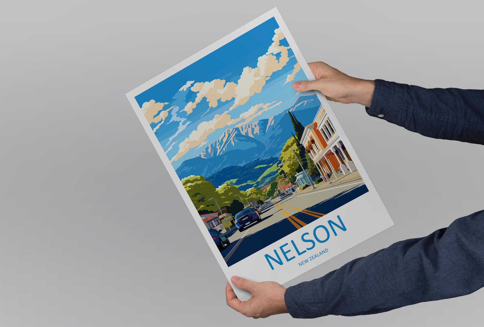 Nelson Travel Print Wall Art Nelson Wall Hanging Home Décor Nelson Gift Art Lovers New Zealand Art Lover Gift Nelson New Zealand Poster