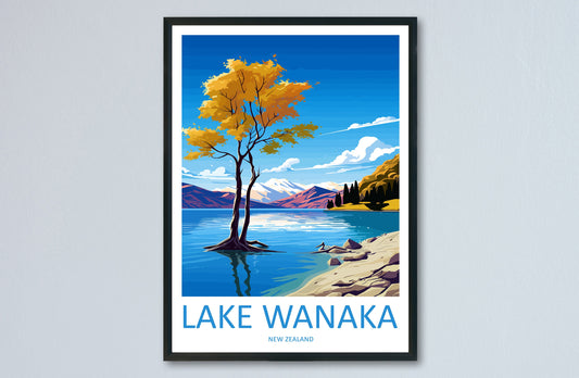 Lake Wanaka Travel Print Wall Art Lake Wanaka Wall Hanging Home Décor Lake Wanaka Gift Art Lovers New Zealand Art Lover Gift Lake Wanaka Art