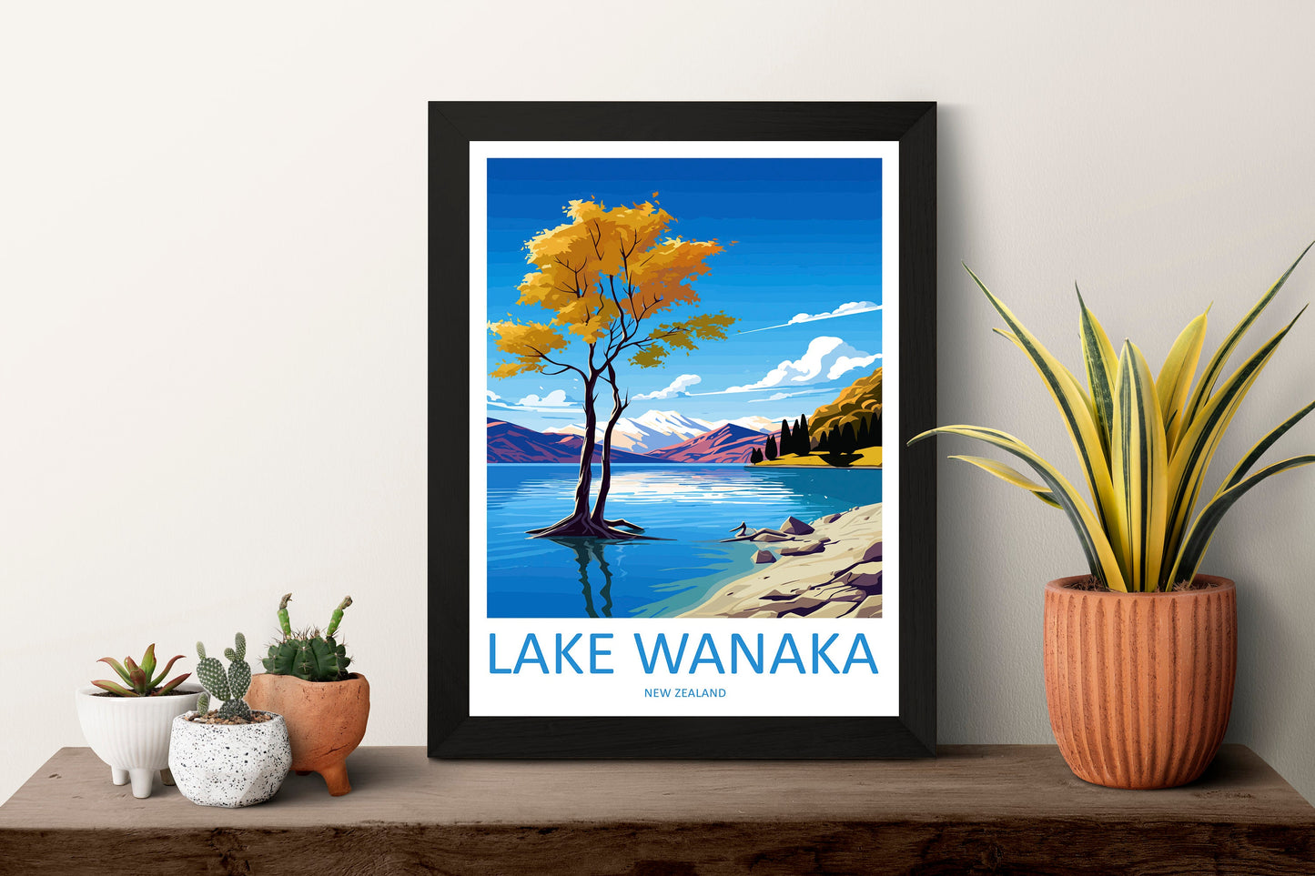 Lake Wanaka Travel Print Wall Art Lake Wanaka Wall Hanging Home Décor Lake Wanaka Gift Art Lovers New Zealand Art Lover Gift Lake Wanaka Art
