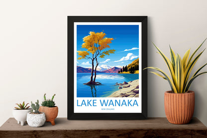 Lake Wanaka Travel Print Wall Art Lake Wanaka Wall Hanging Home Décor Lake Wanaka Gift Art Lovers New Zealand Art Lover Gift Lake Wanaka Art