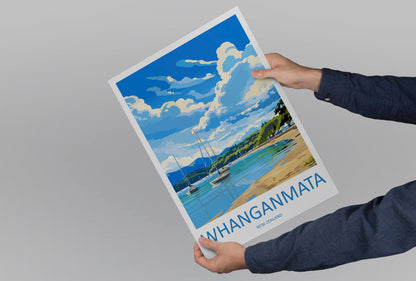 Whanganmata Travel Print Wall Art Whanganmatad Wall Hanging Home Décor Whanganmata Gift Art Lovers New Zealand Art Lover Gift Whanganmata