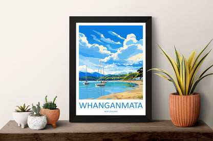 Whanganmata Travel Print Wall Art Whanganmatad Wall Hanging Home Décor Whanganmata Gift Art Lovers New Zealand Art Lover Gift Whanganmata