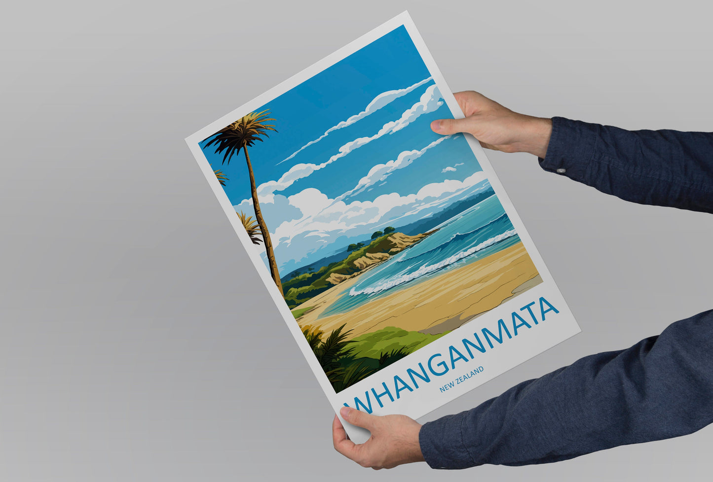 Whanganmata Travel Print Wall Art Whanganmatad Wall Hanging Home Décor Whanganmata Gift Art Lovers New Zealand Art Lover Gift Whanganmata