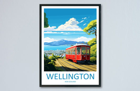 Wellington Travel Print Wall Art Wellington Wall Hanging Home Décor Wellington Gift Art Lovers New Zealand Art Lover Gift Wellington Tram