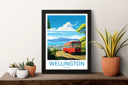 Wellington Travel Print Wall Art Wellington Wall Hanging Home Décor Wellington Gift Art Lovers New Zealand Art Lover Gift Wellington Tram