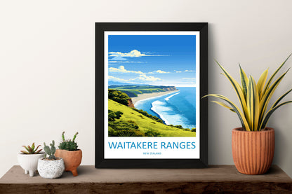 Waitakere Ranges Travel Print Wall Art Waitakere Ranges Wall Hanging Home Décor Waitakere Ranges Gift Art Lovers New Zealand Art Lover Gift